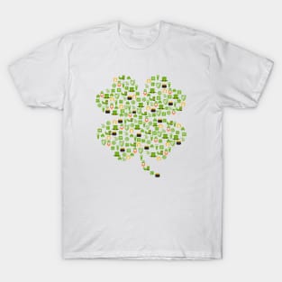 St Patrick's Day Four Leaf Clover T-Shirt